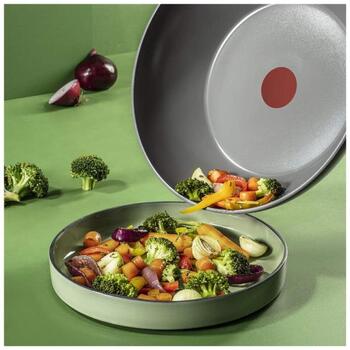 Tefal Wok panna C4261943, 28 cm, keramikas pārklājums, piemērota indukcijas plītīm, fiksēta rokturis (C4261943)