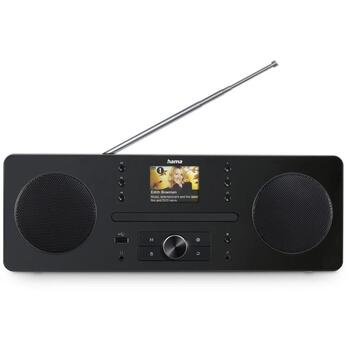 Hama цифровое радио 00054253, DAB+/FM, 10W RMS, 30 ячеек памяти, Bluetooth, USB, AUX, 2,4 дюйма TFT (00054253)