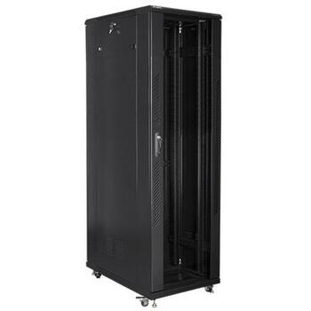 Lanberg Напольный стойка FF01-8042-12B, 800x1000mm, 42U, черный, максимальная нагрузка до 800kg, IP20, 4 вентилятора (FF01-8042-12B)