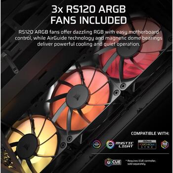 Corsair 3200D RS ARGB корпус, CC-9011346-WW, ATX, 165мм, 400мм, 180мм, 7 слотов, 1x3.5