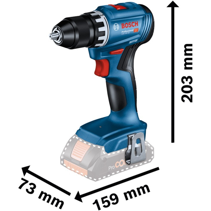 Akumulatora urbjmašīna GSR 18V-45 18V (2x2.0Ah) 06019K3202 BOSCH (06019K3202)