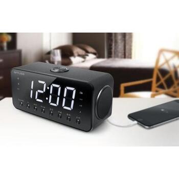 Muse Радиочасы M-192CR, черный, FM PLL, 1,8-дюймовый LED дисплей, двойной будильник, 20 FM станций, Aux вход, режим сна, 230В (M-192CR)