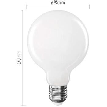 Emos LED лампа G95 ZF2D52, 7,8 Вт, 1055 лм, теплый белый, 230 В, 25 000 ч, E27, 360°, 4 чипа (ZF2D52)