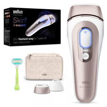 Braun IPL fotoepilators PL7147 Skin i-expert, 10 līmeņi, 400000 zibspuldzes, 3 režīmi, ādas toņa sensors, sejas uzlikts (PL7147)