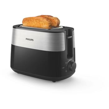 Philips Toaster HD2516/90, 900 W, 2 šķēles, 8 brūnināšanas līmeņi, Metāla, Augsta pacelšanas mehānisms, Noņemama drupatu tvertne (HD2516/90)