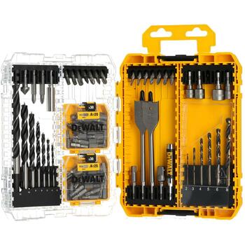 Dewalt Набор сверл и бит для отвертки DT70785-QZ, 100 шт., TOUGHCASE+ кейс, HSS сверла 2-8мм, бит для отвертки 25мм, 50мм, адаптер (DT70785-QZ)