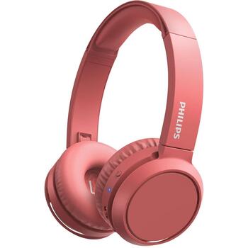 Philips TAH4205RD/00 Bluetooth наушники on-ear, 32mm, 20-20000Гц, 32Ом, 29ч, USB-C, красный (TAH4205RD/00)