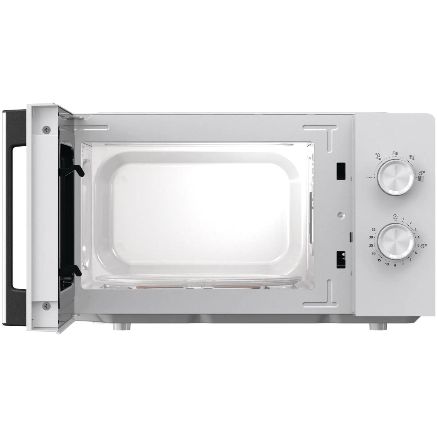 Gorenje Микроволновая печь MO20E1WH, 800 W, 20 L, белая, свободно стоящая, 5 уровней мощности, функция разморозки (MO20E1WH)