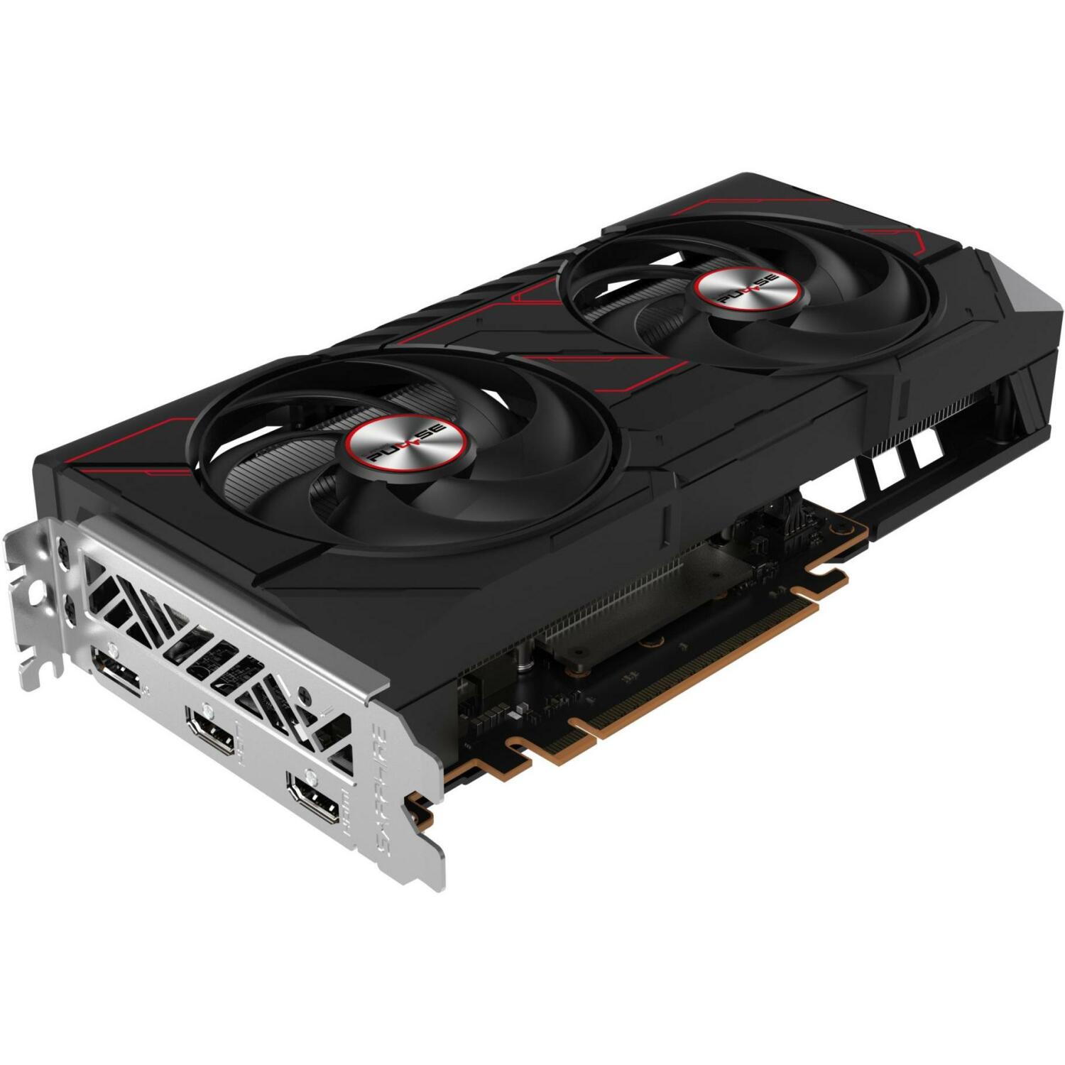 Sapphire Видеокарта PULSE 11350-04-20G 8GB GDDR6, 128 бит, PCI-E 5.0, 3320 МГц, 2 x DisplayPort, 1 x HDMI (11350-04-20G)