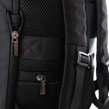 Sbox Mugursoma DUBLIN-B, 10-20L, 40x30x10-20cm, poliesters, klēpjdatora mugursoma, ceļojumiem, uz darbu (DUBLIN-B)