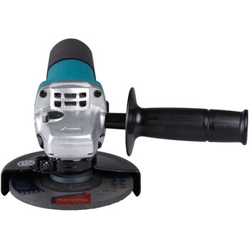 Makita 9558HNRZ угловая шлифовальная машина 840 Вт 125 мм 11 000 об/мин механический редуктор защита от случайного включения боковая рукоять блокировка шпинделя двойная изоляция чёрно-синий (9558HNRZ)