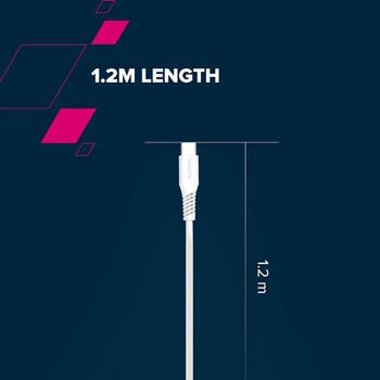 Vads ar USB A līdz USB C savienojumu 18 W jaudu un 1.2 m garumu AC18SC A-C 18W 1.2 m Melns CNS-AC18SC12B CANYON (CNS-AC18SC12B)
