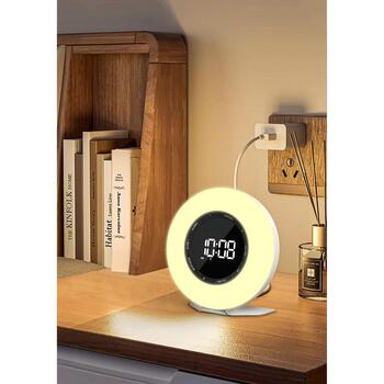 Denver будильник CRL-342 111131010030, FM радио, 300г, LED дисплей, USB-C, CR2032, функция будильника (111131010030)