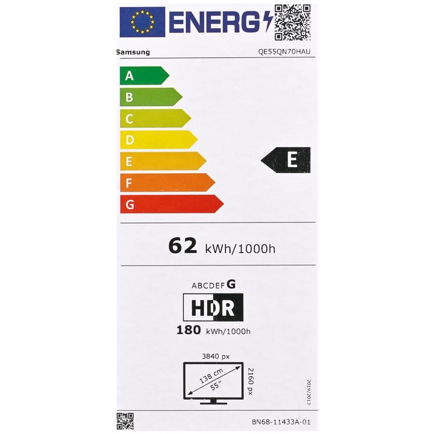 Samsung QE65QN70HAUXXH televizors, 165,1cm, 4K Ultra HD, Neo QLED, Tizen, Wi-Fi, Bluetooth, 3xHDMI, 2xUSB, 20W, 50Hz (QE65QN70HAUXXH)