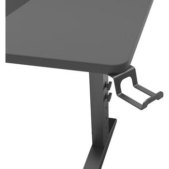 Genesis spēļu galds Holm 160 RGB NDS-2250, 160x75cm, 70-90cm, MDF, regulējams augstums, kabeļu pārvaldība, krūžu turētājs (NDS-2250)