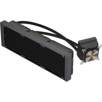 Gamemax procesora šķidruma dzesētājs HAILSTORM 360 LCD BK, 66.89 cfm, TDP līdz 330W, ARGB ventilators, 800-2000 rpm (HAILSTORM 360 LCD BK)