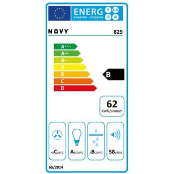Novy Essence 829 Вытяжка, 90см, 521м³/ч, класс B, LED, нержавеющая сталь (829)