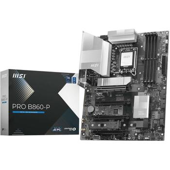Msi Материнская плата PRO B860-P, LGA 1851, DDR5 8800+ MT/s, 4 DIMM, 3 M.2, 5G LAN, Thunderbolt 4, 7.1 аудио (PRO B860-P)