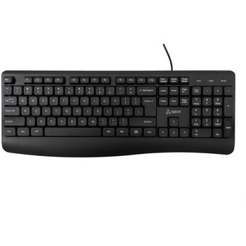 Sbox Клавиатура K-103 US, 104/105 клавиш, мембрана, USB 2.0, 1,5м кабель, раскладка US, пластик (K-103 US)