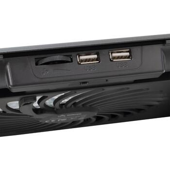 Sbox Dzesēšanas paliktnis CP-28, 2 USB, 180mm ventilators, 300-800 apgr./min., 45 CFM, 22.65 dB, 8 leņķi (CP-28)