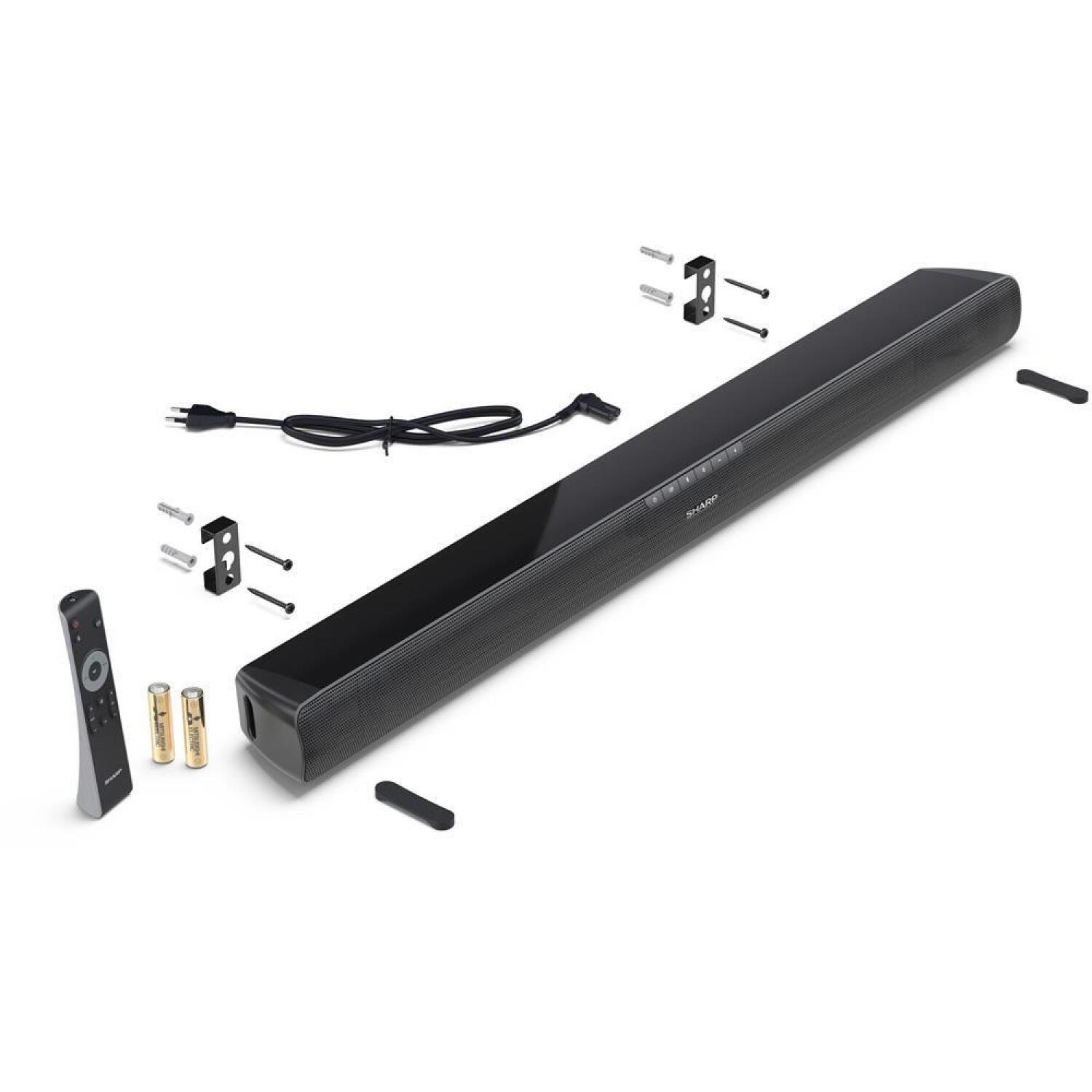 Sharp Звуковая панель HT-SB100, 75Вт, 80см, HDMI ARC/CEC, AUX, Bluetooth, USB, Гладкий черный (HT-SB100)