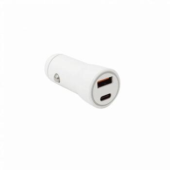 Sbox Автомобильное зарядное устройство CC-095, DC 12-24 V, 20 W, TYPE-C PD 3.0, USB-A QC 3.0, белый (CC-095)