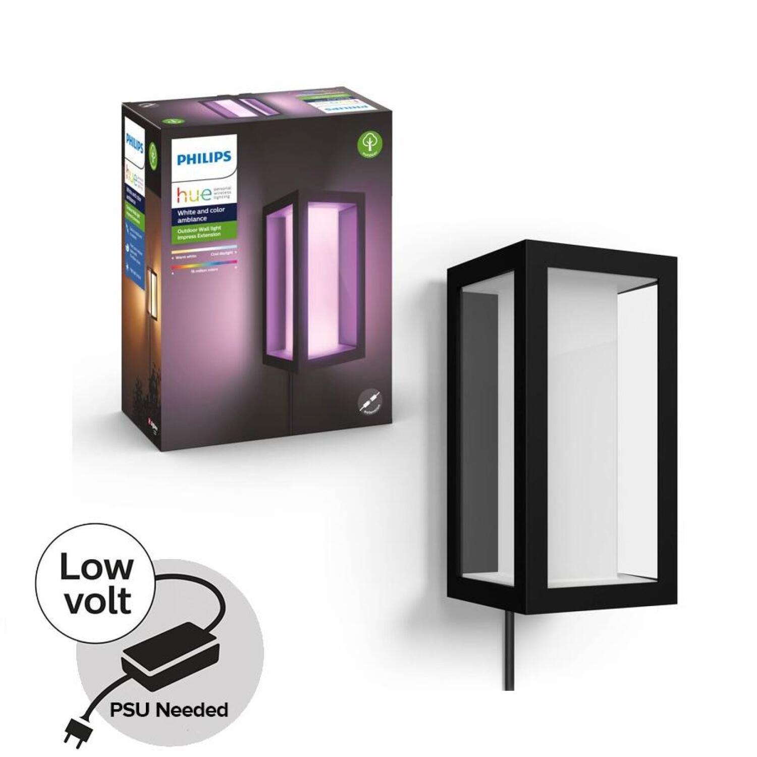 Philips Hue уличный настенный светильник Impress 8718696174333, 8Вт, IP44, 1180лм, 2000-6500К, LED, Bluetooth, Zigbee (8718696174333)