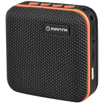 Manta SPK01GO Bluetooth-колонка, 10 Вт, BT 5.0, FM-радио, MP3/WMA/WAV/APE/FLAC, USB/SD/AUX, микрофон (SPK01GO)