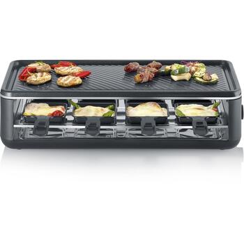 Severin RG 2365 электрический настольный гриль, 1300 Вт, 48x24 см, антипригарный, металл, черный, слив жира (2365)