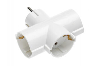 GTV AE-SC0103-00, разветвитель розеток 1→3, 220-240В, 50-60Гц, 3600Вт, IP20, класс I, с заземлением (AE-SC0103-00)