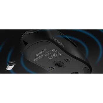 Genesis Zircon 500 G2 NMG-2113, spēļu pele, bezvadu, optiskā, 10000 dpi, 6 pogas, 2.4 GHz, Bluetooth, USB Type-C, melna (NMG-2113)