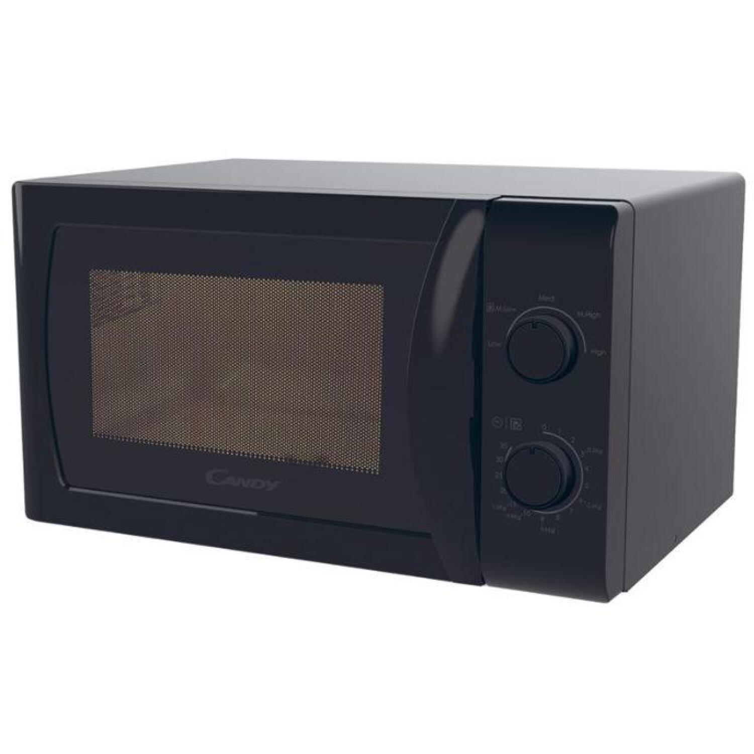 Candy Микроволновая печь CMW20SMB, 20 Л, 700 Вт, Свободно стоящая, Черная, Механический тип управления (CMW20SMB)