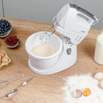 Zelmer Миксер ZHM2559 70305411P, 750 Вт, 5 скоростей, 3 л, TURBO, мягкое прикосновение, венчик, крюки для теста (70305411P)