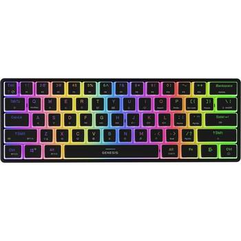 Genesis THOR 660 G2 игровая клавиатура, NKG-1916, 2.4GHz, Bluetooth, USB-C, 61 клавиша, RGB, линейный, черный (NKG-1916)