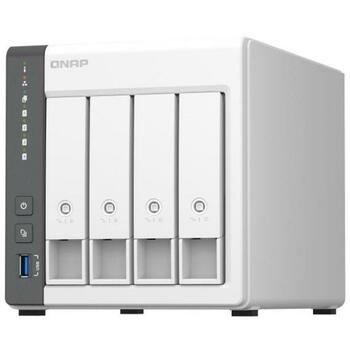 Qnap NAS uzglabāšanas tornis TS-433-4G, ARM 4-kodolu Cortex-A55 2.0GHz, 4 atmiņa GB, 4 disku/kolbu, 2 RJ45, 2 USB 2.0, 1 USB 3.2 (TS-433-4G)