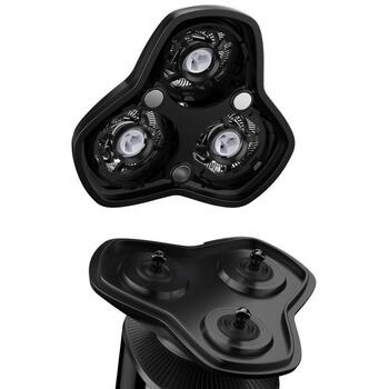 Blaupunkt MSR502 триммер для бороды, ротационный, 3 головки, Li-Ion, 70 мин, USB-C, 60 мин, черный (MSR502)