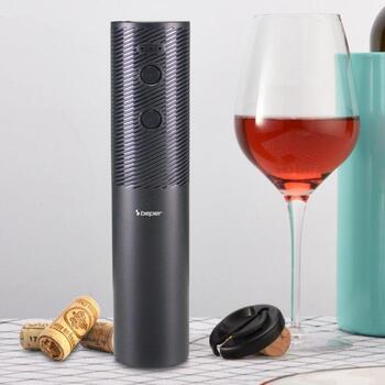 Beper Elektriskais vīna korķa atvērējs P102ACP103, 30 pudeles, uzlādējams, ABS, melns (P102ACP103)
