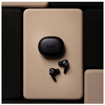 Sudio наушники E4 Pro E4PROBLK, 24Ом, 10мм, 90дБ, Bluetooth 6.0, 15м, 6ч, ANC, микрофон, USB-C, устойчивы к поту и брызгам (E4PROBLK)
