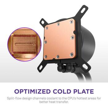 Nzxt viedā kontakligzda RL-KN360-B2, All-in-one šķidrais dzesētājs, 120mm, 3 ventilatori, 73.47cfm, 30dB, FDB, TFT displejs (RL-KN360-B2)