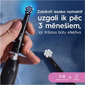 Oral-B nomaināmie zobu birstes uzgaļi iO GentleCare Black 4, 4 gab., pieaugušajiem, ļoti mīksti sari, krāsu maiņas indikators (iO refill GentleCare Black 4)