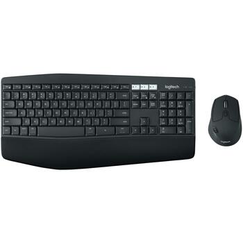 Logitech клавиатура MK850, беспроводная, QWERTY, черная, 2.4 GHz, 10 м, 2 AAA батареи, 8 кнопок, мышь в комплекте (920-008226)