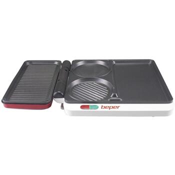 Beper Гриль P101CUD500, 1000 W, 28 см, 26 см, 14 см, антипригарное покрытие, противоскользящая основа, слив жира (P101CUD500)