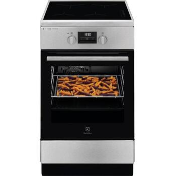 Electrolux электрическая плита LKI564267X, 58л, 50см, индукционная варочная панель, SteamBake, AirFry, каталитическая очистка (LKI564267X)