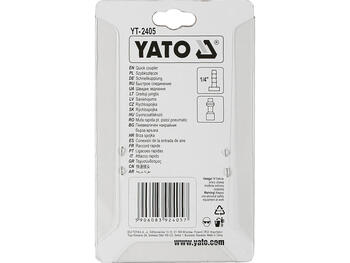 Yato быстроразъемное соединение YT-2405, 6 мм, 37 мм, сталь Q235, никелированное, стандартный PT (YT-2405)