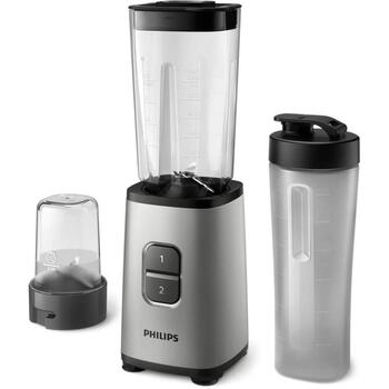 Philips Коктейльный блендер HR2604/80, 350 Вт, 0.6 Л, пластик/стекло, дробление льда, компактный дизайн, 2 скорости (HR2604/80)