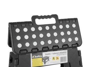Saliekamais pret-slīdošais krēsls, Keltin, K00398, 150 kg, melns, kompakts un viegls (K00398)