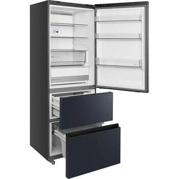 Midea Комбинированный холодильник MDRB542BIE70, 191см, 257л, 135л, 38дБ, класс E, серый, No Frost, дисплей (MDRB542BIE70)