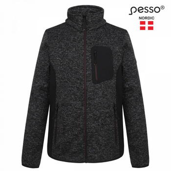 Pesso Florence L FLORENCE_P-L, pelēka/melna, 300g/m², 100% poliesters, rāvējslēdzējs, kabatas (FLORENCE_P-L)
