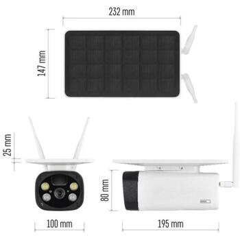 Emos IP камера МОДЕЛЬ H4056, 110°, IP44, 8800 мАч, 3,5 Вт солнечная панель, настенное крепление, ночное видение (H4056)
