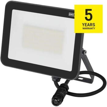 Emos LED-прожектор INOVO ZS2642, 50 W, 5500 lm, нейтральный белый, IP65, алюминий, стеклянный диффузор, 120° угол луча (ZS2642)